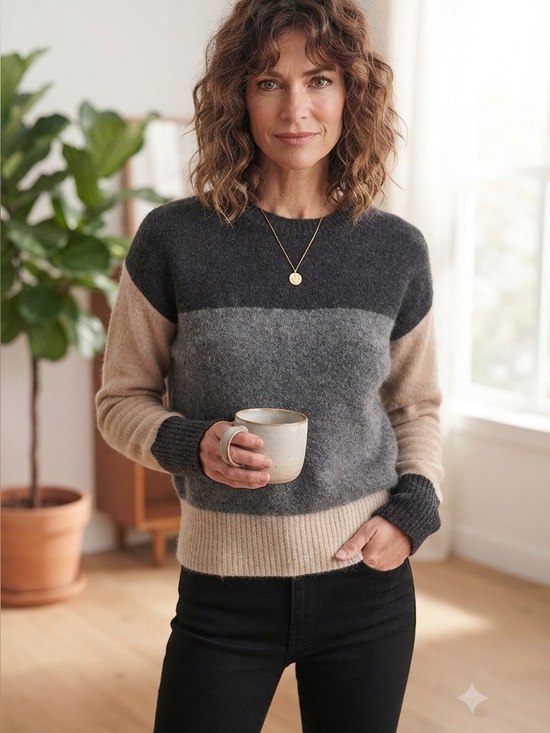 rag & bone Tops - Rag & Bone Women’s Size Small Sweater Preppy Colorblock Crewneck Knit Top